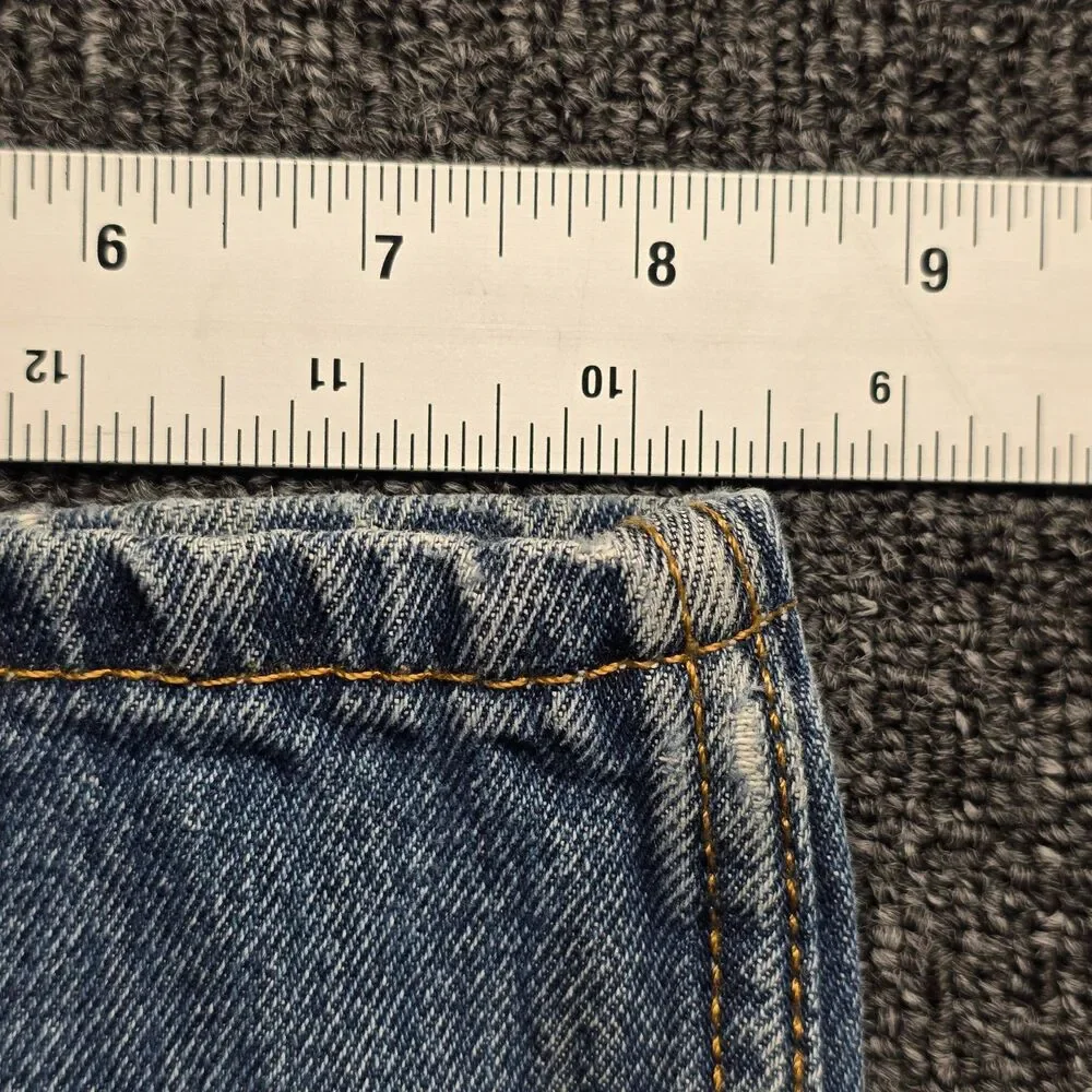 Levis 550 Jeans Mens 38x30 Relaxed Fit Tapered Leg Blue Denim Distressed Work